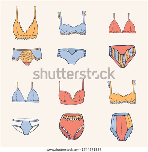 Lingerie Swimsuits Vector Stickers Set Various Stock Vector Royalty Free Shutterstock
