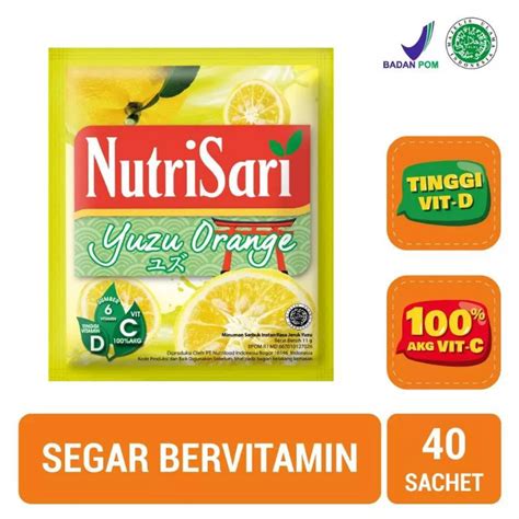 Jual NutriSari Yuzu Isi 40 Sachet Minuman Sari Buah Yuzu Minuman Rasa