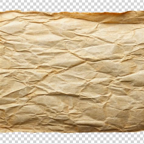 Premium Psd Old Wrinkled Blank Paper Isolated On Transparent Background