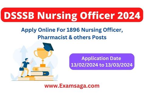 Dsssb Nursing Officer Recruitment Apply Online For Posts