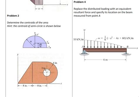 Solved Problem Replace The Distributed Loading With An Chegg