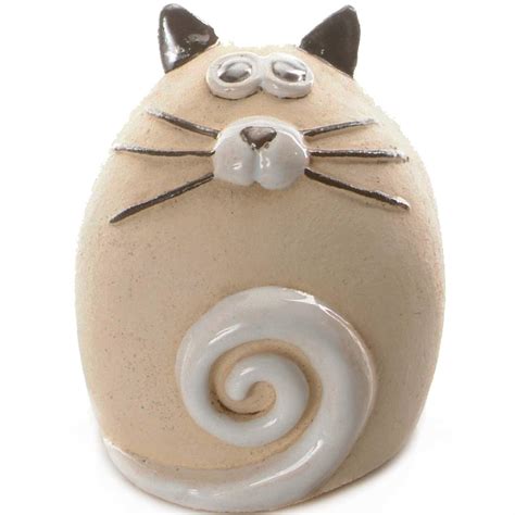 Ceramic Tabby Fat Cat Ornament