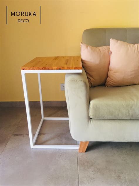 Mesa Mesita De Arrime Para Sillon Estilo Industrial Hierro Morukadeco