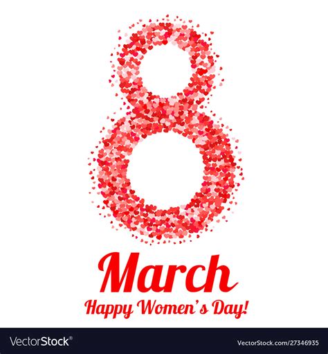 International women s day greeting card march 8th Vector Image