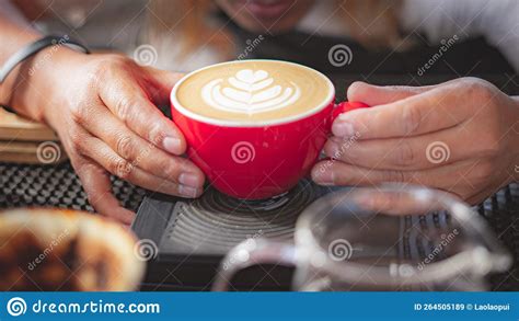 How To Make Coffee Latte Art By Barista Focus In Milk And Cup In Cafe