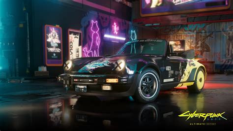 Porsche 911 Turbo Cabriolet Wallpaper 4K, Cyberpunk 2077, Retro