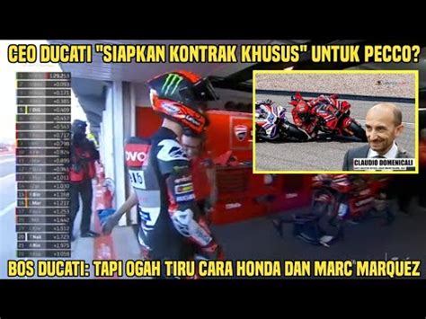 Kisruh CEO Ducati Siapkan Kontrak Khusus Pecco Bagnaia Tapi Ogah