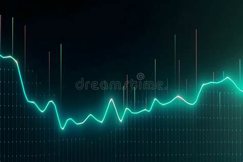 Stock Market Trading Graph And Candlestick Chart On Screen Monitor For