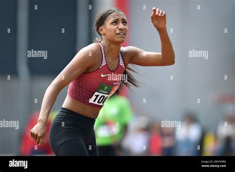 Belgian Athlete Nafissatou Nafi Thiam Pictured In Action During The