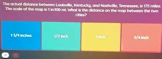 The actual distance between Louisville, Kentucky, and Nashville, Tennesse..