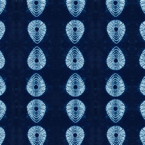 Indigo Nui Tear Drop Wallpaper A4 SAMPLE Blue Wall Decor Shibori