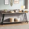 BYBLIGHT Turrella 70 9 In Gray Rectangle Engineered Wood Console Table