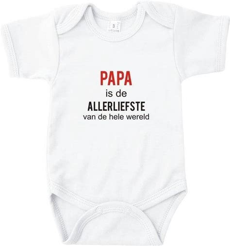 Rompertjes Baby Met Tekst Papa Is De Allerliefste Van De Hele Wereld