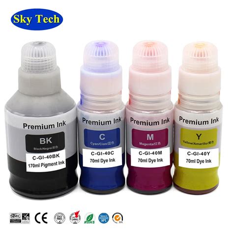 Sky Quality Compatible Refill Ink GI40 GI 40 Bottle Ink For Canon Pixma