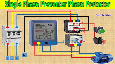 Single Phase Preventer Wiring Connection Diagram Phase Failure Relay