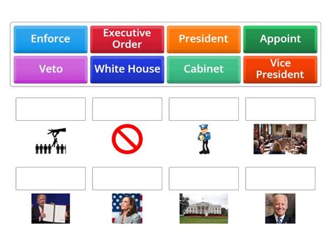 Executive Branch Vocabulary - Match up