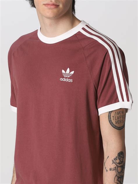 Adidas Originals T Shirt Men T Shirt Adidas Originals Men Burgundy T Shirt Adidas Originals