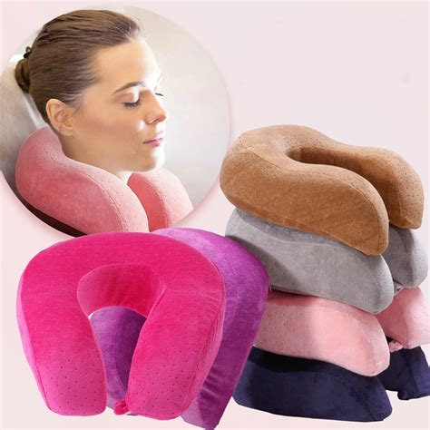 U Shape Travel Pillow for Airplane Memory Neck Pillow Travel Accessories Comfortable Pillows for ...