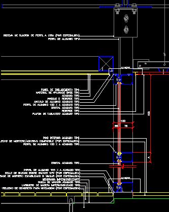 Dettaglio Della Facciata Continua In AutoCAD Libreria CAD