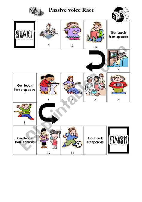 Simple Past Passive Voice Board Game