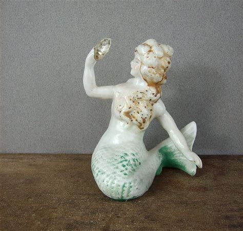 Vintage Mermaid Porcelain Figurine Aquarium Decoration Etsy