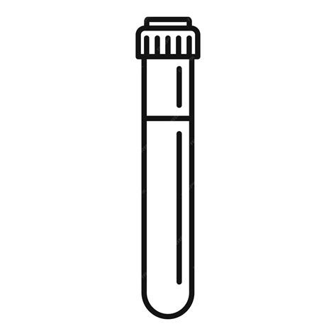 Premium Vector Test Tube Blood Icon Outline Test Tube Blood Vector