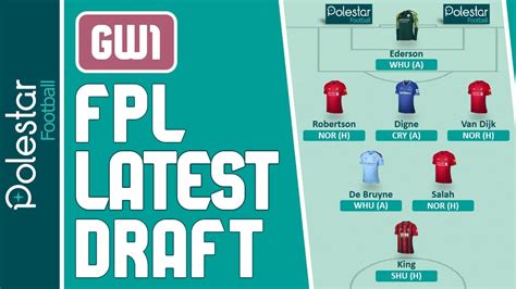 Fpl Latest Draft Gameweek Fantasy Premier League Tips Youtube