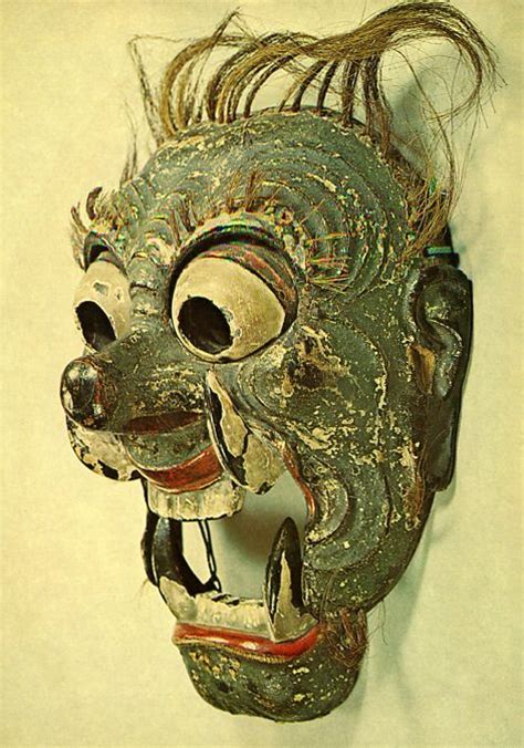 A Mask Of Japanese Bugaku Nasori The Late 1100s Heian Era