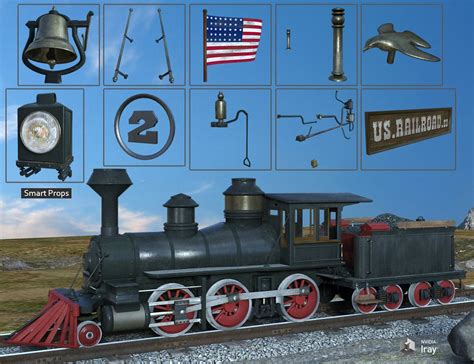 Western Train 3D Models wolmol