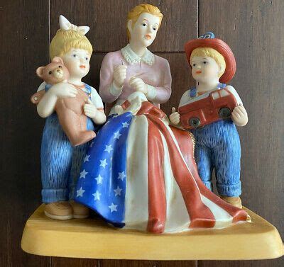 Denim Days Homco Harvest Helpers Danny Debbie 1518 Porcelain