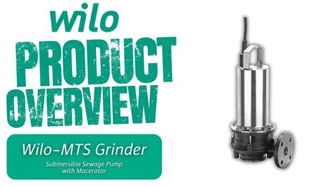 Wilo MTS Grinder Submersible Sewage Pump With Macerator YouTube