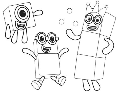 Numberblocks Coloring Page