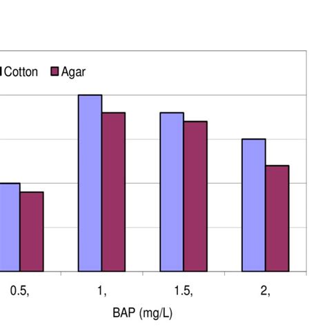 Effect Of Different Concentrations Of Bap On Shoot Regeneration From