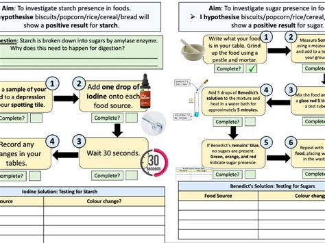 Food Tests Starch And Sugar Aqa Gcse Chemistry Teaching Resources