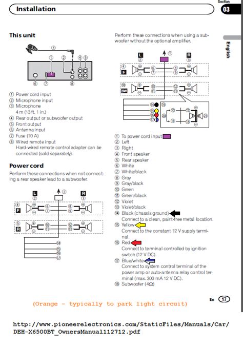 Pioneer Deh X1910ub Wiring Diagram