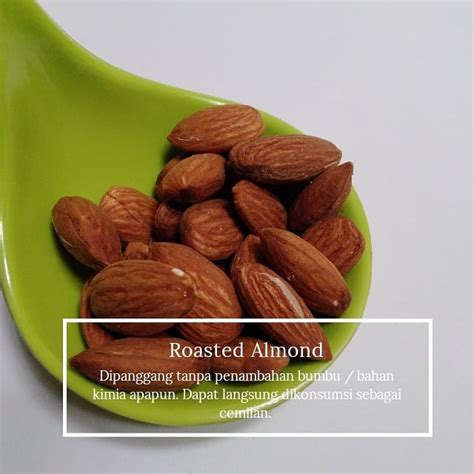 Jual Roasted Almond Kacang Almond Panggang 100 Gram Shopee Indonesia