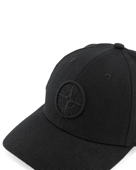 Stone Island Logo Cap Zwart Coef Men