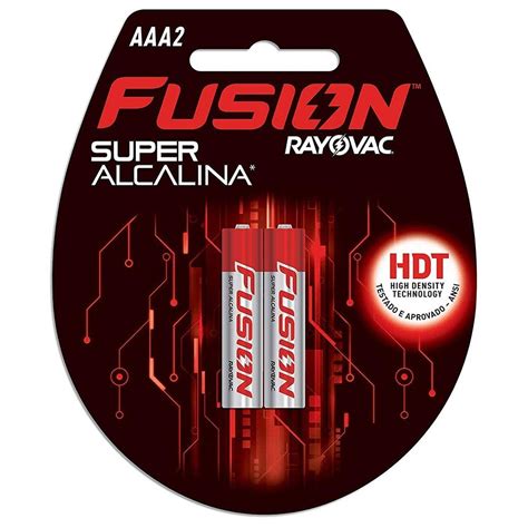 Pilha Rayovac Fusion Alcalina Aaa Unidades Drogaria