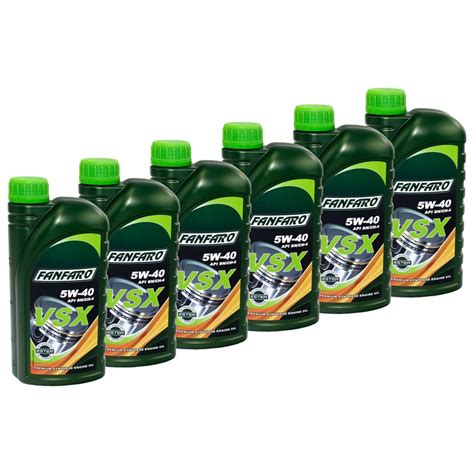 FANFARO Engineoil 5W 40 VSX API SN CH 4 6 X 1 Liter Buy Online B 33 95