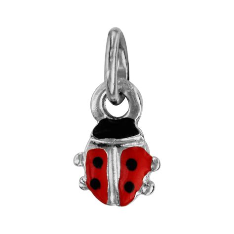 Pendentif En Argent Coccinelle Color E