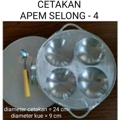 Jual CETAKAN APEM SELONG SERABI CEYLON ISI 4 BULAT APOM KUE BASAH Di