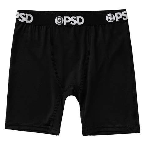 Psd Underwear Boys Black Solid Boxer Briefs 3 Pack 707 Street