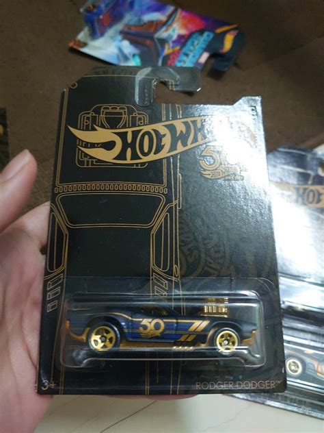 Hot Wheels 50th Anniversary Black Gold Rodger Dodger Hobbies