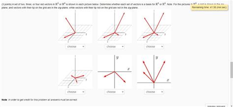 Solved 3 Points A Set Of Two Three Or Four Red Vectors