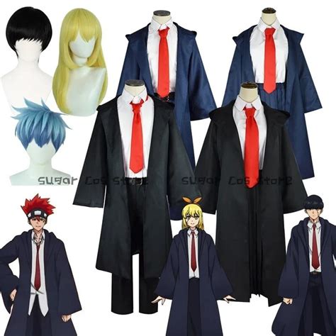 Jual Anime Mashle Ajaib Dan Otot Kostum Cosplay Mantel Hitam Biru