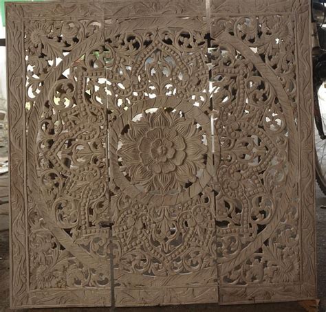 Bali Wood Carving Wall Panel