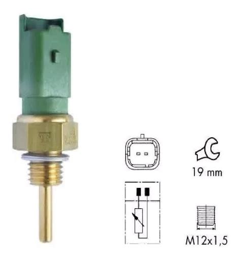 Sensor Temperatura De Agua Fiat Palio Siena 1 3 16v Fire Mercado Libre