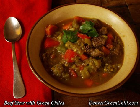 Beef Stew with Green Chiles - Denver Green Chili