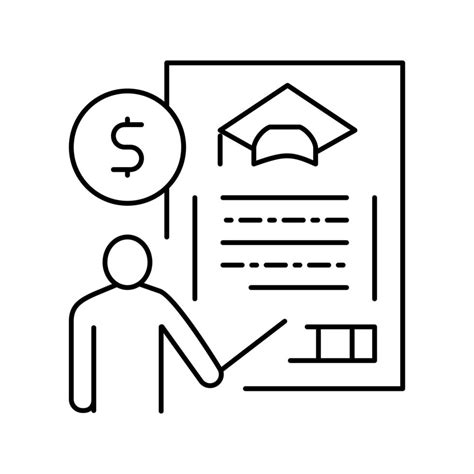 for education allowance line icon vector illustration 19597926 Vector