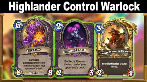 Deleting Opponent S Deck In One Turn Control Warlock Fractured In Alterac Valley Hearthstone